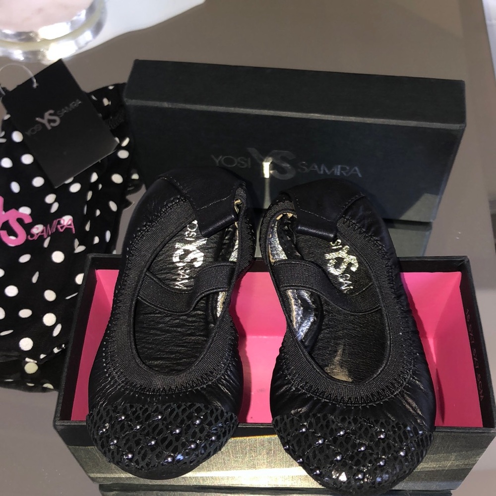 Yosi Samra Toddler Girls Studded Ballet Flats - 6c